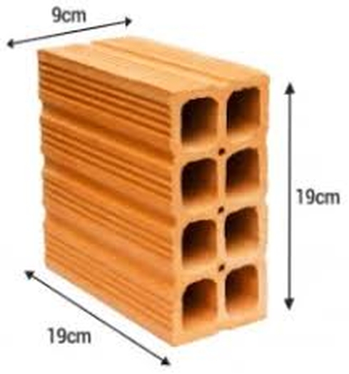 Bloco 8 Furos 9X19X19